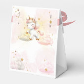 Whimsical magische pastel eenhoorn kinderen verjaa bedankdoosjes (Achterkant)