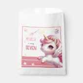 Whimsical magische pastel eenhoorn kinderen verjaa bedankzakje (Voorkant)