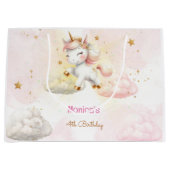 Whimsical magische pastel eenhoorn kinderen verjaa groot cadeauzakje (Voorkant)