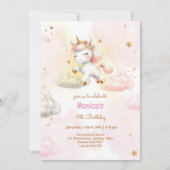 Whimsical magische pastel eenhoorn kinderen verjaa kaart (Voorkant)