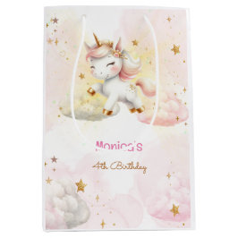 Whimsical magische pastel eenhoorn kinderen verjaa medium cadeauzakje