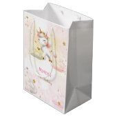 Whimsical magische pastel eenhoorn kinderen verjaa medium cadeauzakje (Achterkant Gekanteld)