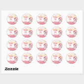Whimsical magische pastel eenhoorn kinderen verjaa ronde sticker (Vel)