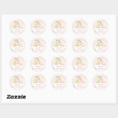 Whimsical magische pastel eenhoorn kinderen verjaa ronde sticker (Vel)