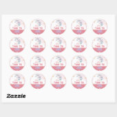 Whimsical magische pastel eenhoorn kinderen verjaa ronde sticker (Vel)