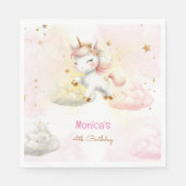 Whimsical magische pastel eenhoorn kinderen verjaa servet (Voorkant)