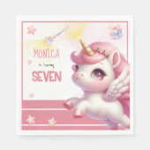 Whimsical magische pastel eenhoorn kinderen verjaa servet (Voorkant)