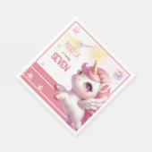 Whimsical magische pastel eenhoorn kinderen verjaa servet (Hoek)