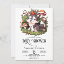 Whimsical Magische Wolf Baby shower Digitaal