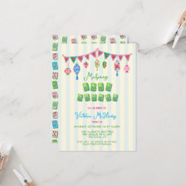 Whimsical Mahjong Baby Shower Kaart