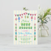 Whimsical Mahjong Baby Shower Kaart (Staand voorkant)