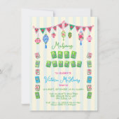Whimsical Mahjong Baby Shower Kaart (Voorkant)