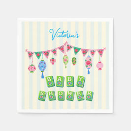 Whimsical Mahjong Baby Shower Servet