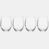Whimsical Mahjong Toile Wine Glasses - Set of 4 Wijnglas Zonder Voet (Rechts)
