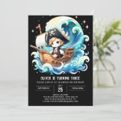 Whimsical Majestic Pirate Verjaardag Kaart (Staand voorkant)