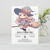 Whimsical Majestic Wizard Verjaardag Kaart (Staand voorkant)