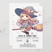 Whimsical Majestic Wizard Verjaardag Kaart (Voorkant / Achterkant)