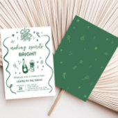 Whimsical maken geesten heldere kerstfeest kaart