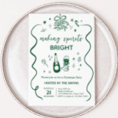 Whimsical maken geesten heldere kerstfeest kaart