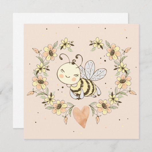 Whimsical mammie om Baby shower uit te nodigen Kaart (Voorkant / Achterkant)