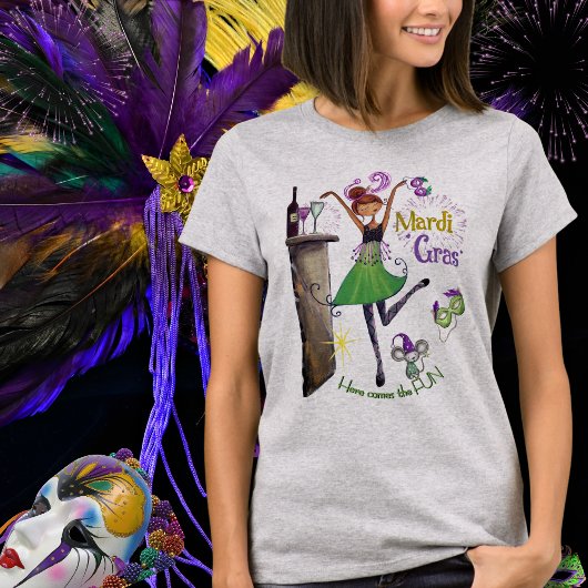 Whimsical Mardi Gras Best Friend Shirt Green Dress