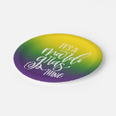 Whimsical Mardi Gras Party Typography Design Ombre Papieren Bordje (Gekanteld)