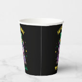 Whimsical Mardi Gras Vet Dinsdag Hippo Papieren Bekers (Rechts)