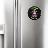 Whimsical Mardi Gras Vet Dinsdag Hippo Sticker Magneet