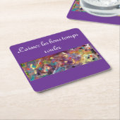 Whimsical Mardi Gras vierkant papier onderzetter (Schuin)