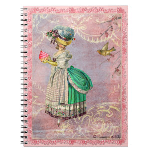 Whimsical Marie Antoinette & Cupcake Journal Notitieboek