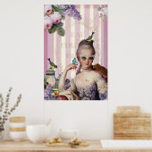 Whimsical Marie Antoinette in een zonnebril Poster (Keuken)