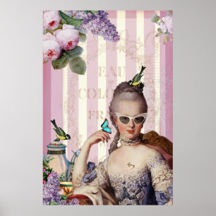 Whimsical Marie Antoinette in een zonnebril Poster