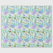 Whimsical Marine Friends - Een Schattige oceaanlan Cadeaupapier (Vlak)