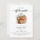 Whimsical Market Farmers Bruids Douche Uitnodiging (Voorkant)