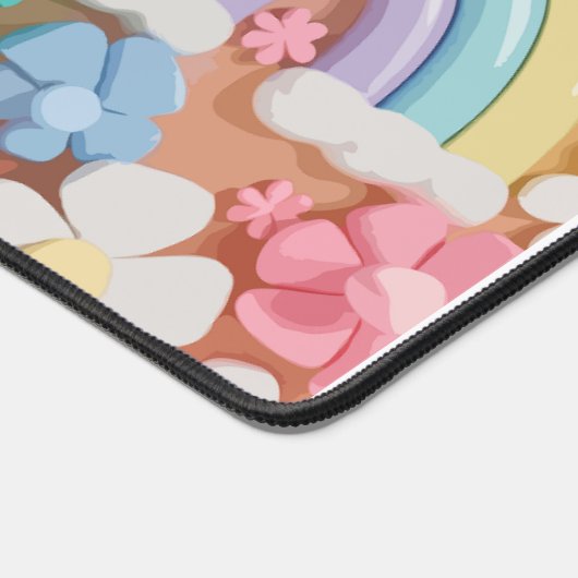 Whimsical Marshmallow Blooms - Levendige telefoonh Bureaumat (Hoek)