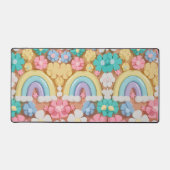 Whimsical Marshmallow Blooms - Levendige telefoonh Bureaumat (Voorkant)