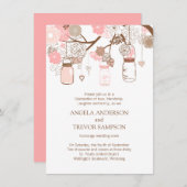 Whimsical Mason Jar Wedding Invitation Kaart (Voorkant / Achterkant)