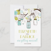 Whimsical Mason Jars RSVP Wedding Invitation (Achterkant)