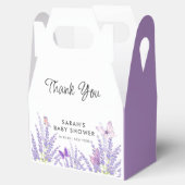 Whimsical Meadow Lavendel Vlinder Baby shower Bedankdoosjes (Geopend)