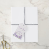 Whimsical Meadow Lavendel Vlinder Baby shower Cadeaulabel (Met Touw)