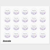 Whimsical Meadow Lavendel Vlinder Baby shower Ronde Sticker (Vel)