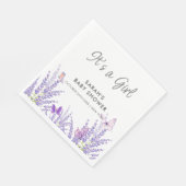 Whimsical Meadow Lavendel Vlinder Baby shower Servet (Hoek)