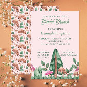 Whimsical Meadow Mushrooms Bridal Brunch Invite Kaart