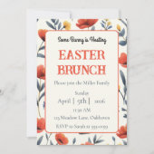 Whimsical Meadow Personalized Easter Brunch Kaart (Voorkant)