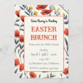 Whimsical Meadow Personalized Easter Brunch Kaart (Voorkant / Achterkant)