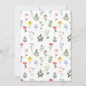 Whimsical Meadow Wildflower bruiloft uitnodiging (Achterkant)