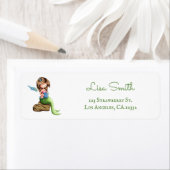 Whimsical Meermin Lezen Retouradres Etiket (Insitu)