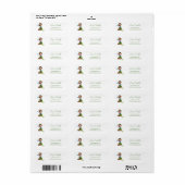 Whimsical Meermin Lezen Retouradres Etiket (Full Sheet)