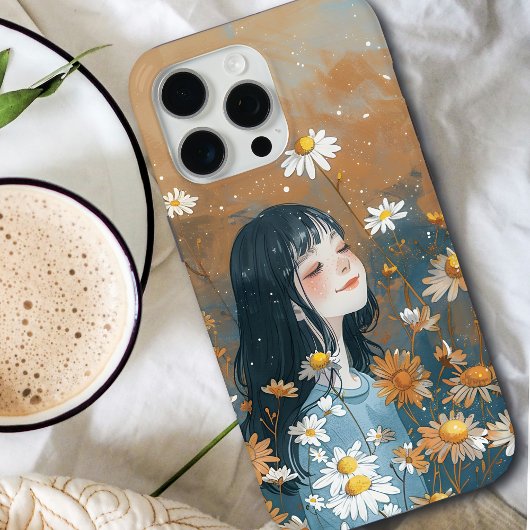 Whimsical Meisje in Daisy Field: April Geboorte Bl Case-Mate iPhone Case