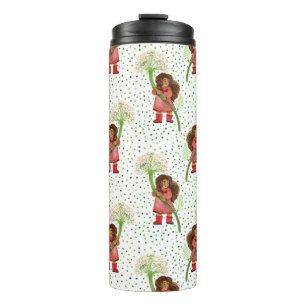 Whimsical Meisje met Paardenbloem Patroon Thermosbeker